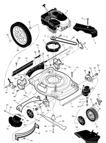 Mower Housing Assembly Diagram and Parts List for 229611X83A 2005 Briggs and Stratton Lawn Mower